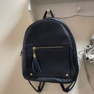 Montana West Black Backpack with Tassel